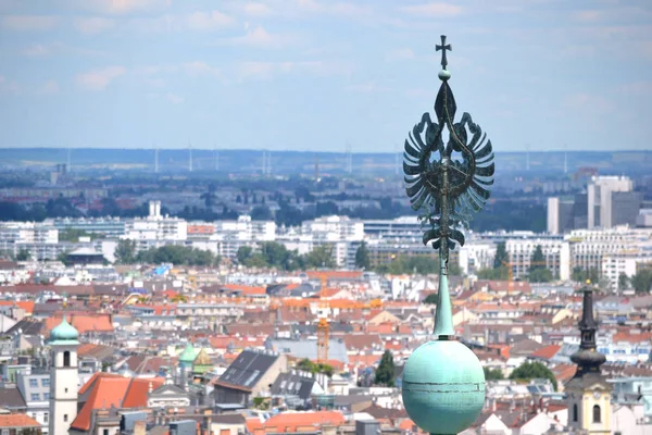 Oostenrijk Wenen Stadsgezicht Van Kathedraal Dak — Stockfoto