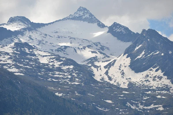 Alperna Österrike Snö Stenar Berg Toppar — Stockfoto