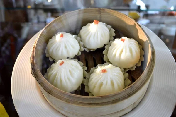 Dumplings in basket - typical chinese food