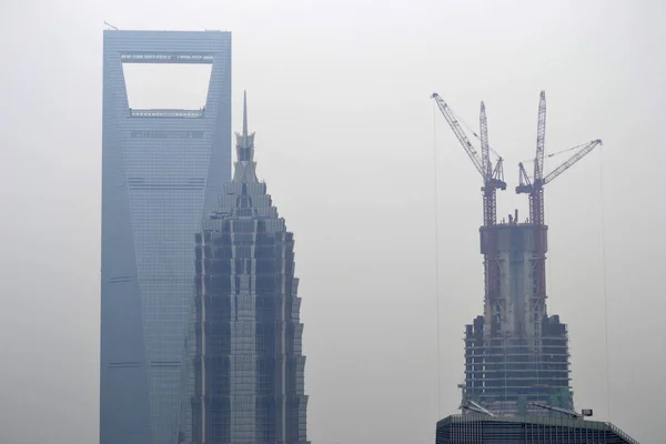 Hoge Wolkenkrabbers Shanghai China — Stockfoto