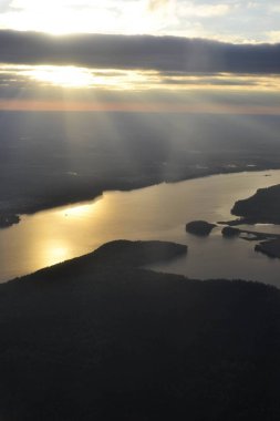 Volga Nehri - havadan fotoğraf, Rusya Federasyonu