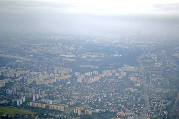 Warsaw Polen Luchtfoto — Stockfoto