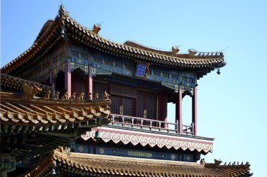 Budist tapınağı pagoda çatılı, Çin