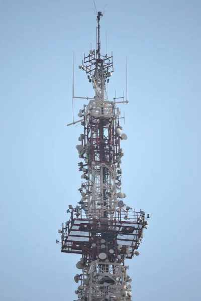 Mástil Telecomunicaciones Antena Cielo —  Fotos de Stock