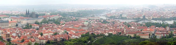 Praga Rio Vltava Panorama — Fotografia de Stock