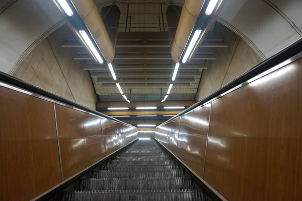 Metro Praga Túnel República Checa — Fotografia de Stock