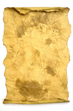 Eski kağıt - beyaz arka plan üzerinde izole