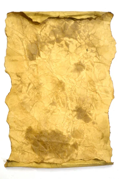 Eski kağıt - beyaz arka plan üzerinde izole