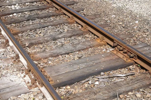 Railway Train Track Ground — Stock Photo, Image