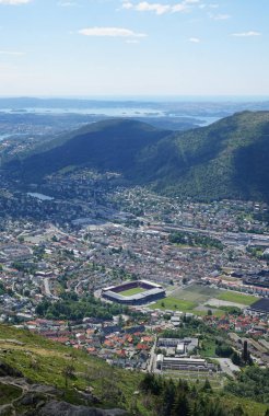 Bergen, Norveç - yukarıdan görünüm