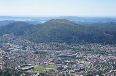 Bergen, Norveç - yukarıdan görünüm