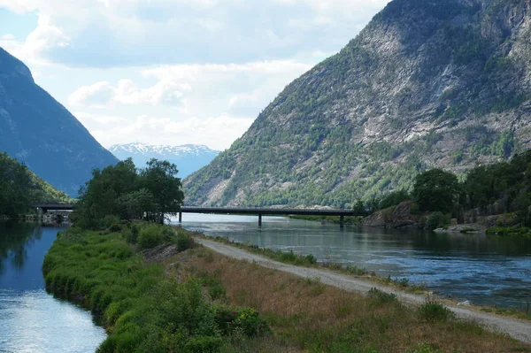 Laerdal Floden Norge Europa — Stockfoto