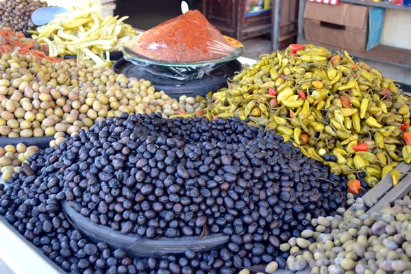Azeitonas Mercado Tunísia — Fotografia de Stock