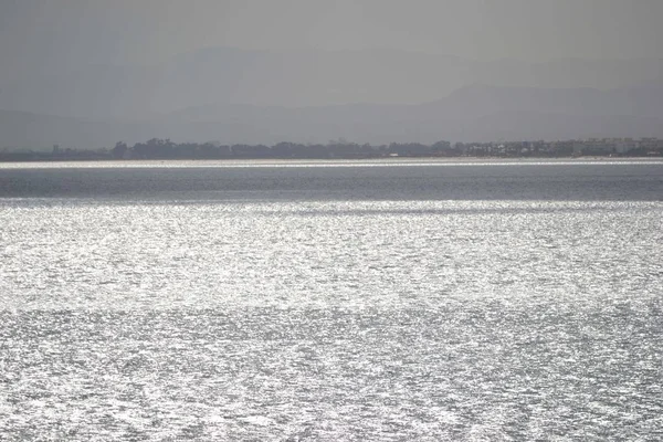 Superficie Del Agua Reflejo Del Sol — Foto de Stock