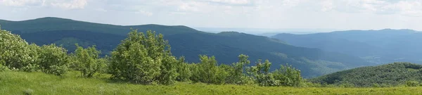 Bieszczadzki bergen - panorama / panoramische foto — Stockfoto