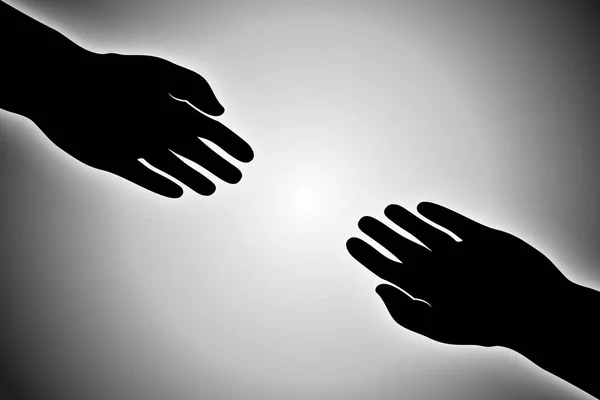 Creation Concept Human Hands Gray Background — Stock Photo, Image