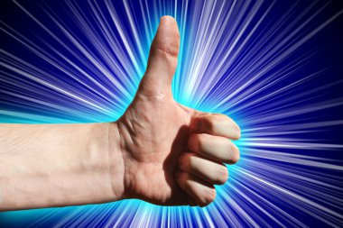 Ok işareti, insan eli