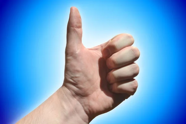 Human hand - thumbs up concept