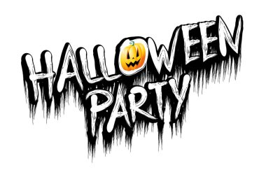 Cadılar Bayramı partisi - tipografik kavramı