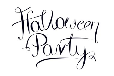 Cadılar Bayramı partisi - tipografik kavramı