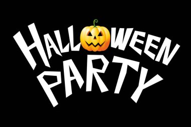 Cadılar Bayramı partisi - tipografik kavramı