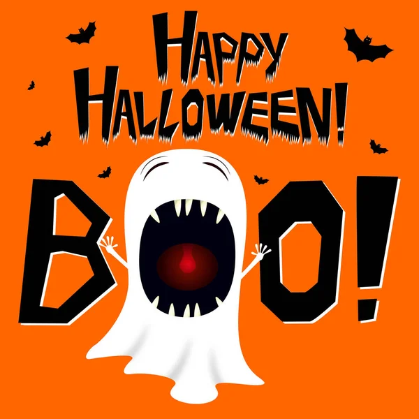 Halloween-illustraties - ghost schreeuwen boo — Stockfoto