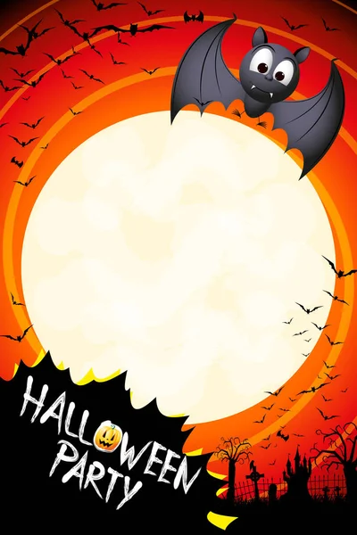 Halloween party poster template - with copy space