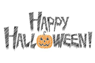 Mutlu Cadılar Bayramı tipografi