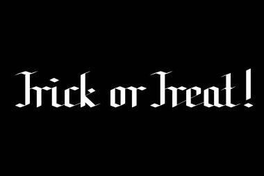 Trick veya tedavi - Halloween tipografi