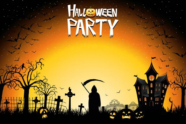 Halloween party poster / banner — Stockfoto