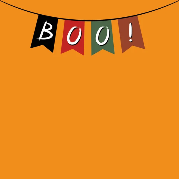 Boo-plakat/baner Halloweenowy — Zdjęcie stockowe