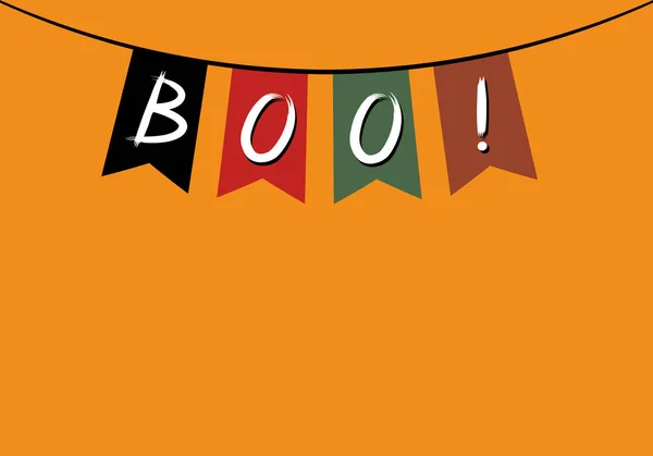 Boo-plakat/baner Halloweenowy — Zdjęcie stockowe