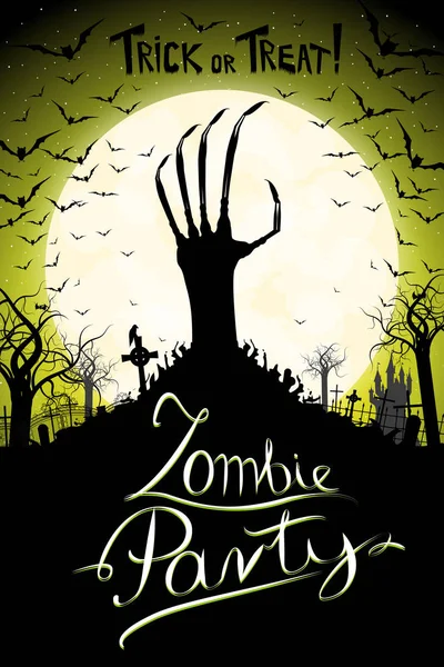 Zombi partisi / Cadılar Bayramı parti afişi / afişi