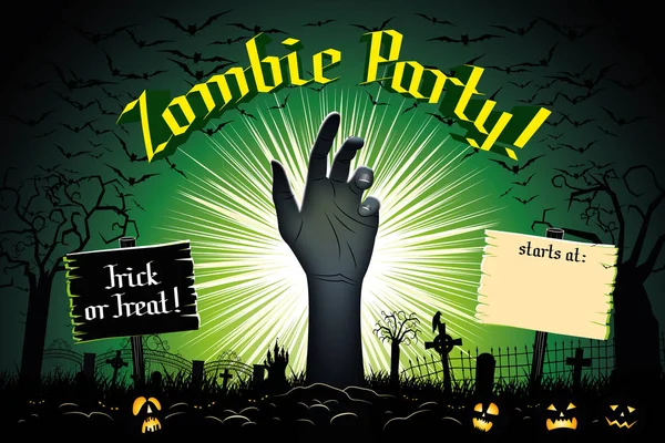 Zombie party/ Halloween party poster/ banner