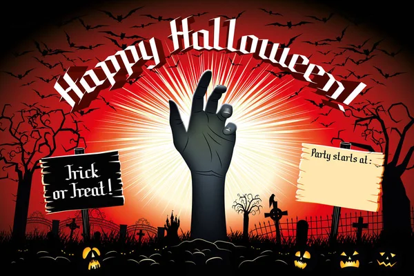 Cartaz feliz Halloween / banner — Fotografia de Stock