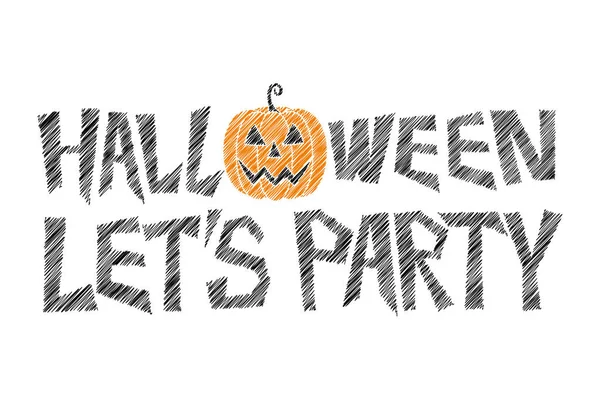 Halloween-Let ' s Party-typografi — Stockfoto