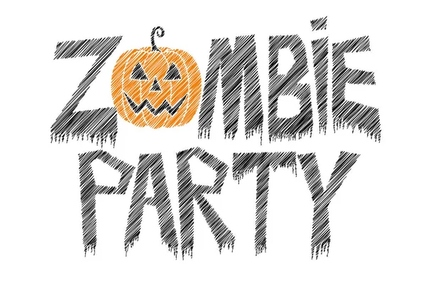 Zombie party - Halloween typografie — Stockfoto