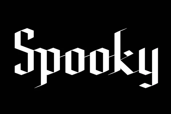 Spooky - Tipografía de Halloween — Foto de Stock