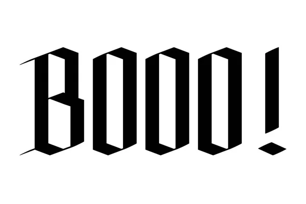 Boo-Halloweenowa Typografia — Zdjęcie stockowe
