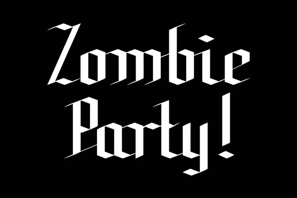 Zombie party - Halloween typografie — Stockfoto