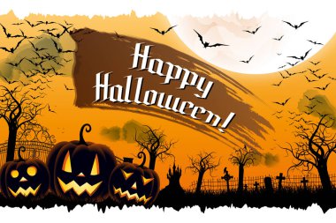 Happy Halloween banner/ poster clipart
