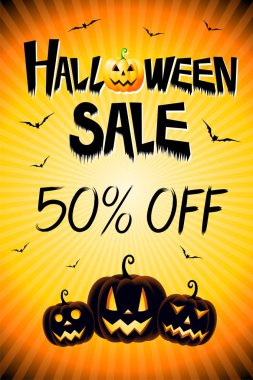 Halloween satış afiş -50% - reklam