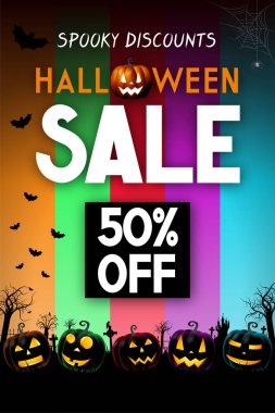 Halloween satış afiş -50% - reklam