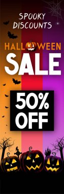Halloween satış afiş -50% - reklam