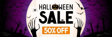 Halloween satış afiş -50% - reklam