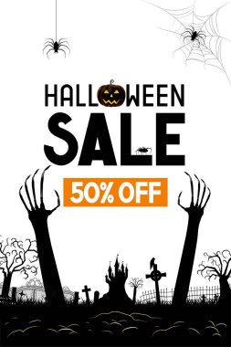 Halloween satış afiş -50% - reklam