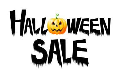 Cadılar Bayramı satışı - tipografi