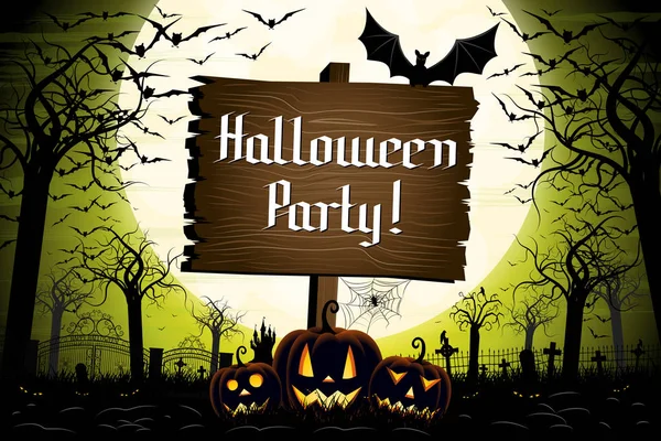 Halloweenfest-banner/affisch — Stockfoto