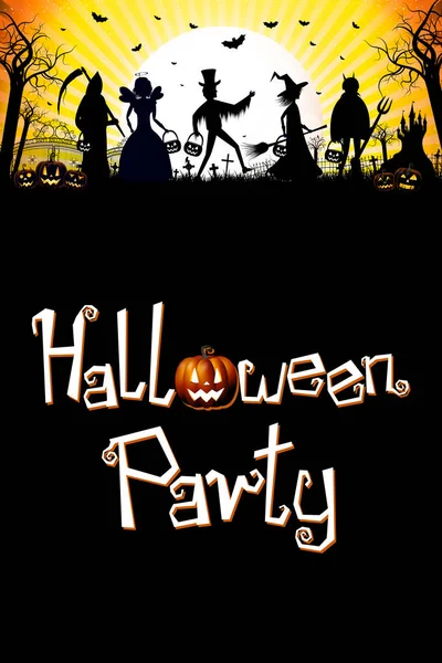 Cartel / pancarta de fiesta de Halloween —  Fotos de Stock