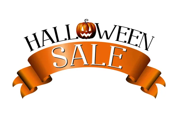 Halloween försäljning-typografi-band/Label — Stockfoto